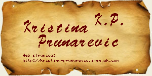 Kristina Prunarević vizit kartica